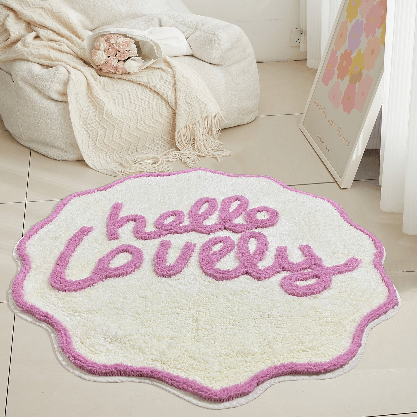 Hello Lovely - Round Area Rug