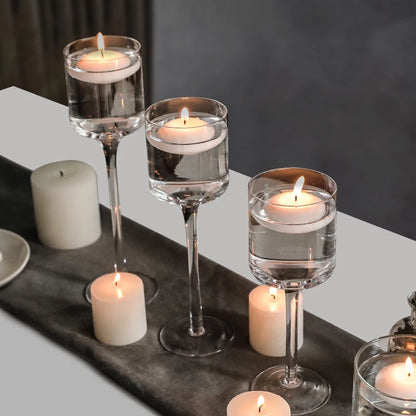 Glass Candle Stick Holders (candles not included)